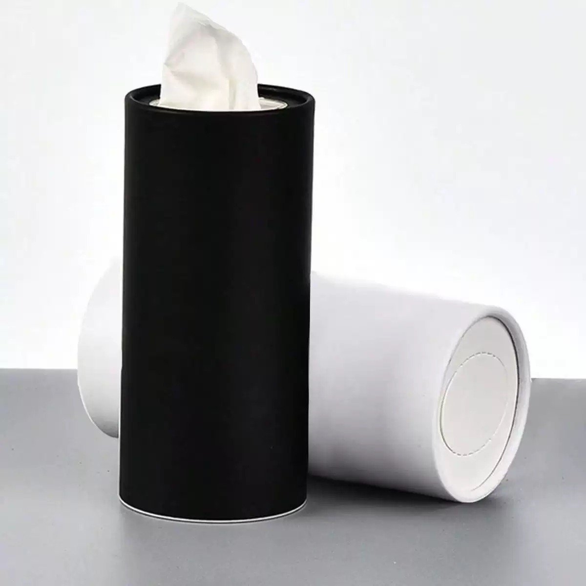 Black and White Car Tissue Box