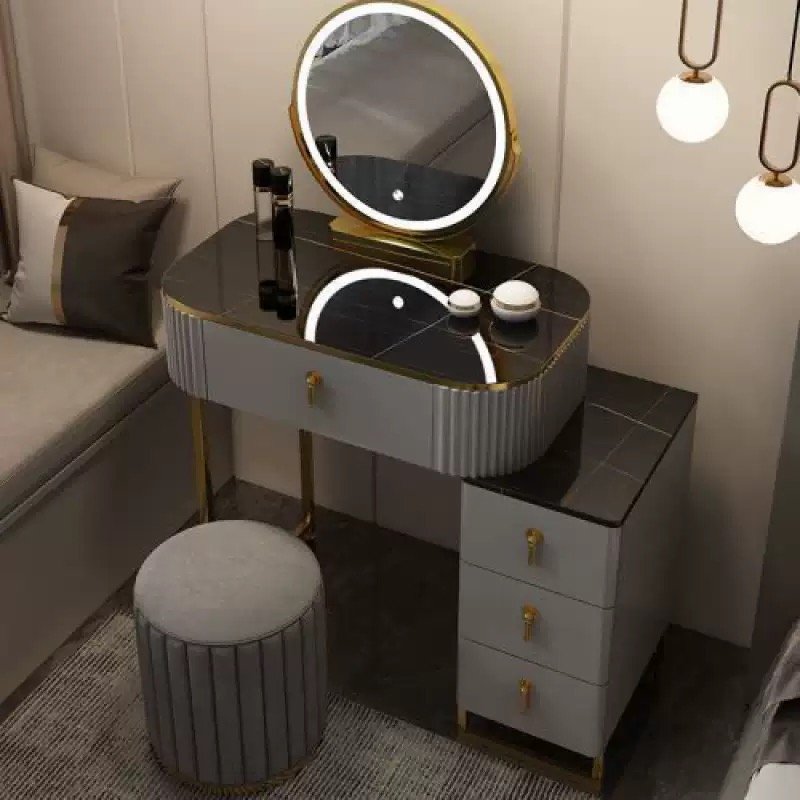 Light Luxury Dressing Table Storage Cabinet Integrated Bedroom Modern Simple Small Apartment Minimalist Internet Popular Ins Style Makeup Table