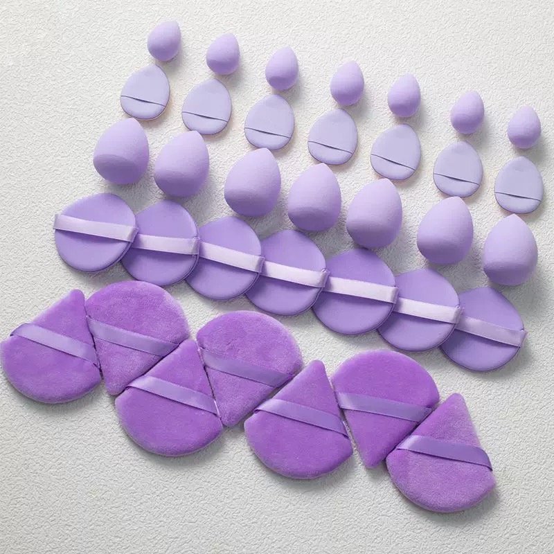 35-Piece Set of Beauty Eggs, Makeup Puffs, Air Cushions, Loose Powder Puffs, Little Thumb Powder Puffs, Small Mini Eggs, Value-For-Money Combination Pack