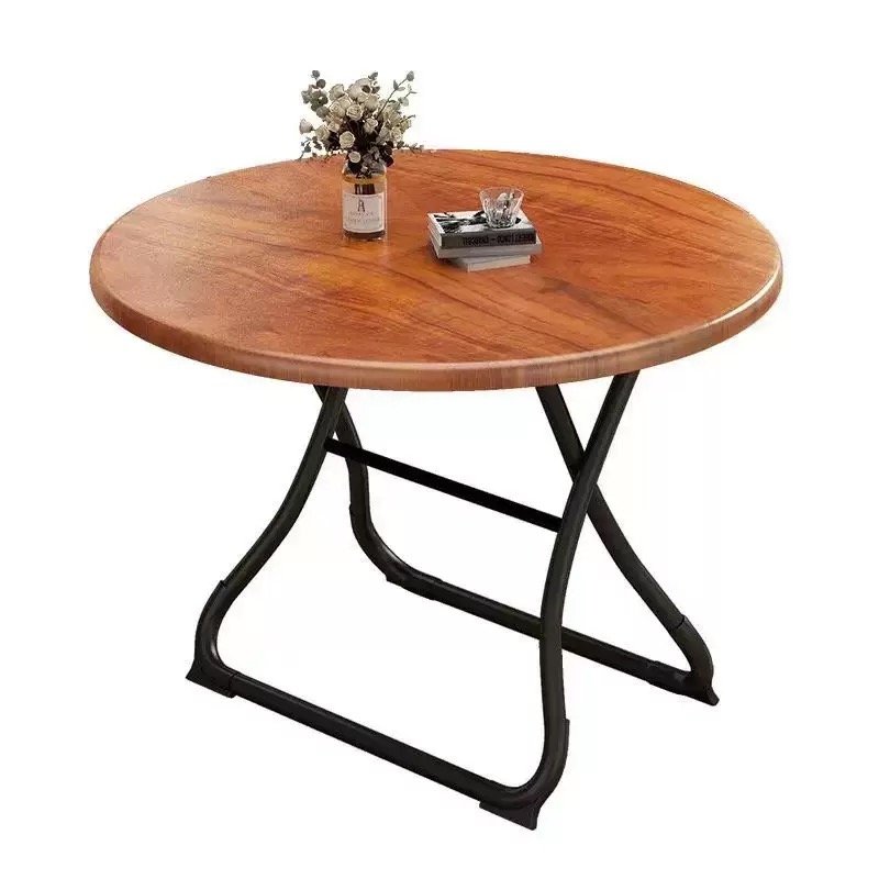 High end Folding Round Table Household Small Apartment Dining Table Dining Table Balcony Leisure Table Portable Folding Table