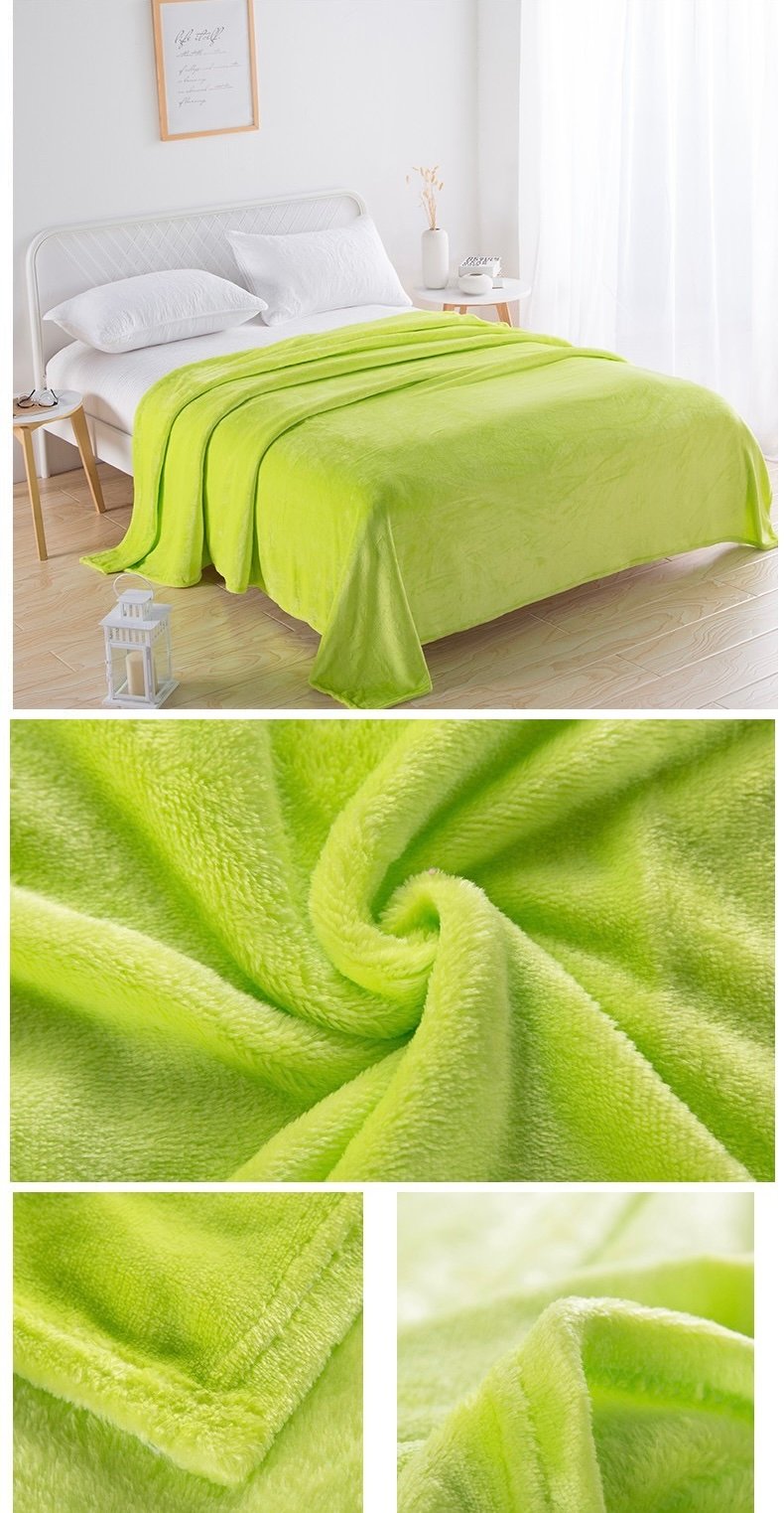 Plain flannel blanket