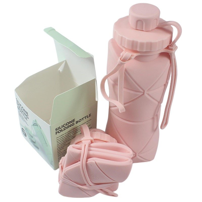 Cross-Border Silicone Folding Water Cup Portable Cup Outdoor Sports Travel Kettle Telescopic Cup Handy Cup Folding Water Bottle
