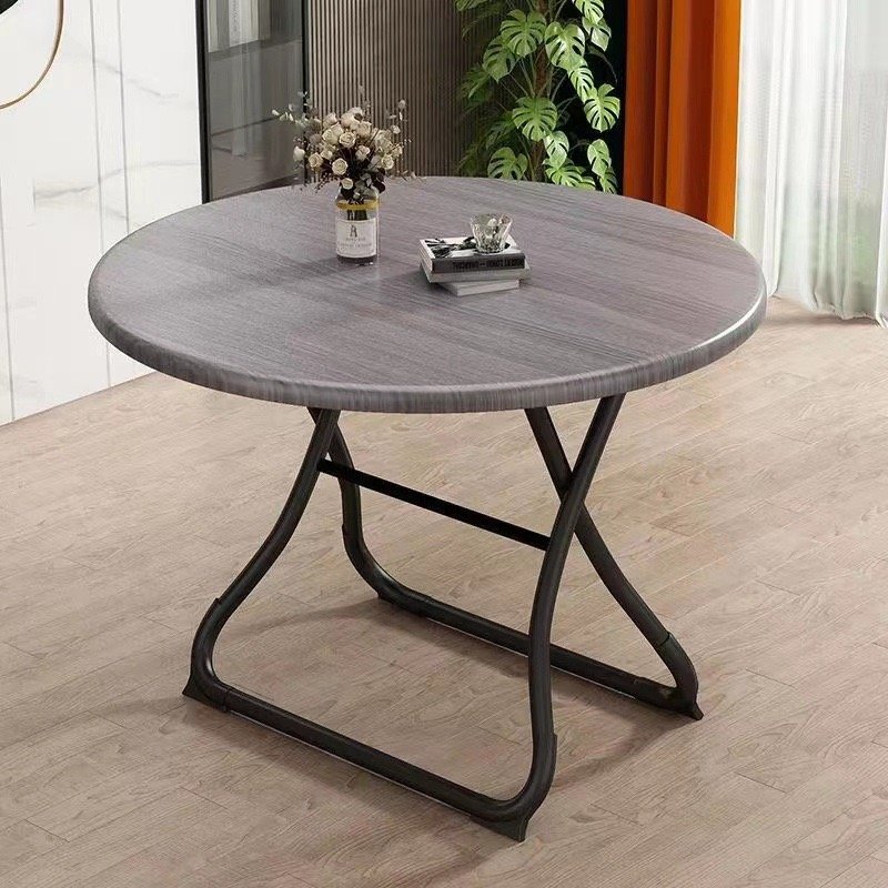 High end Folding Round Table Household Small Apartment Dining Table Dining Table Balcony Leisure Table Portable Folding Table