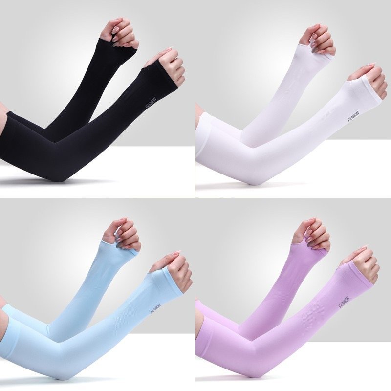 Summer Unisex Outdoor Cycling Thin Sun Protection Ice Sleeves Women's Arm Guards Anti-Uv Ice Silk Sleeves