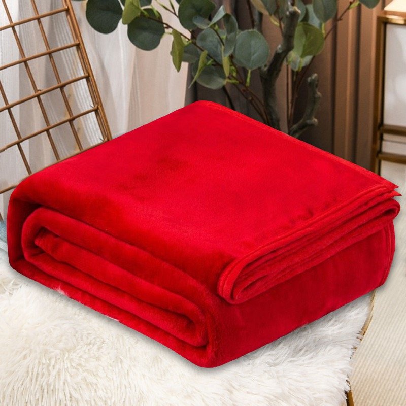 Plain flannel blanket