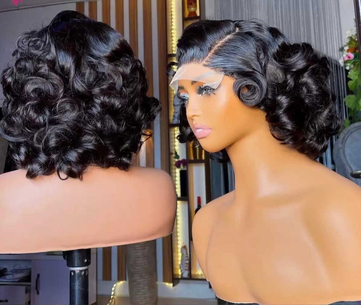 Bounce Piano Orange Double Drawn Full Wig Humanhairwig 100%