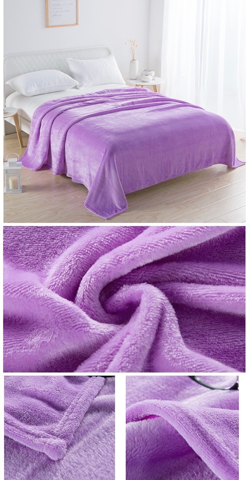 Plain flannel blanket